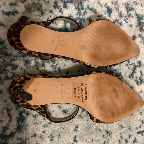 Ann Taylor Calf Hair - leopard print mules - Picture 4 of 4